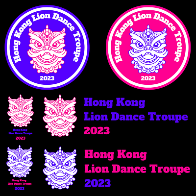 Hong Kong Lion Dance Troupe Logo branding design graphic design logo typography vector