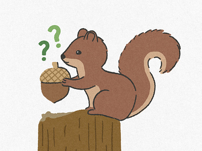 Squirrels plant thousands of trees each year acorn animal animals cartoon did you know digital art digital illustration drawing fact of the day fun fact illust illustration nuts procreate random fact squirrel squirrels trees wild life