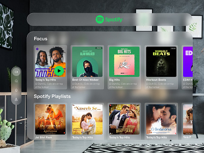 🍎Vision Pro-Spotify Design spotiofy ui design ui design uiux design vison pro ui