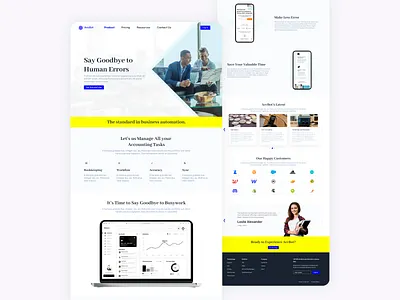 SaaS - Business Automation Landing Page landing page saas ui uiux ux web design