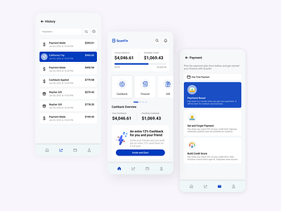 ScanFin - Finance Mobile App application finance fintech mobile app ui uiux ux