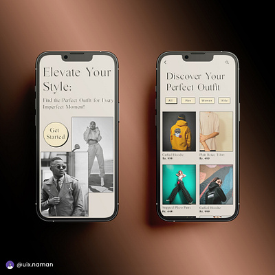 E-commerce App Concept asthetic design ecommerce minimal ui