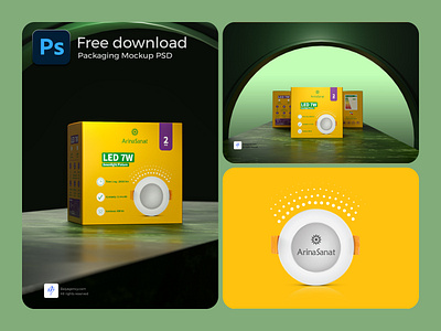 LED downlight packaging design assets baly agency box design branding downloadable assets free download free mockup free mockup box download graphic design led led downlight packaging design mockup packaging packaging design آژانس بالی آژانس طراحی بالی بسته بندی بسته بندی چراغ ال ای دی طراحی بسته بندی طراحی بسته بندی چراغ ال ای دی