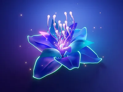 Glowing Flower Tutorial 3d animation avatar blender diorama flower glow illustration isometric motion nature render tutorial