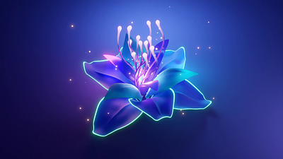 Glowing Flower Tutorial 3d animation avatar blender diorama flower glow illustration isometric motion nature render tutorial