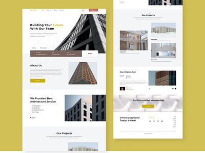 Architecture Landing Page homepage design landing page landing page design ui ui landing ui ux ui ux visual ui visual ux visual