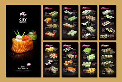Delivery menu for Japanese restaurant design flyer graphic design menu