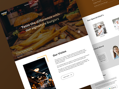 Burger Bliss - Food Landing Page food website landing landing page services ui ui design uiux web design