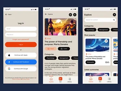 QUT - content app UI/UX app design app ui app uiux branding graphic design ui uiux ux