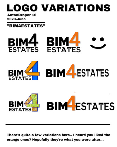 BIM FOR ESTATES logos branding graphic design logo