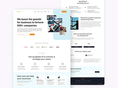 Business Growth Service Landing Page b2b business design landingpage service ui uiux ux