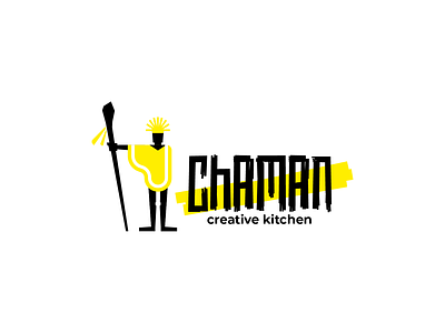 Chaman Logo (for sale) branding chaman chief craft indian indigenous kitchen logo native restaurant shaman