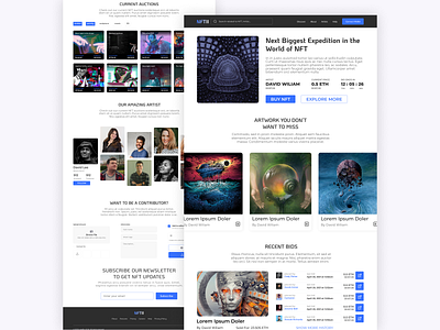 NFT Marketplace Landing Page application mobile app nft ui uiux ux website