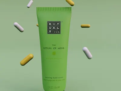 Rituals Hand Scrub 3d animation branding motion graphics product animation