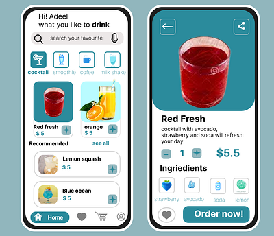 Drink app design app design appdesign branding design ui uiux uiux design web design