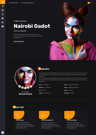 Nairo – Tailwind CSS Personal Portfolio bootstrap branding design graphic design illustration logo template theme ui vector