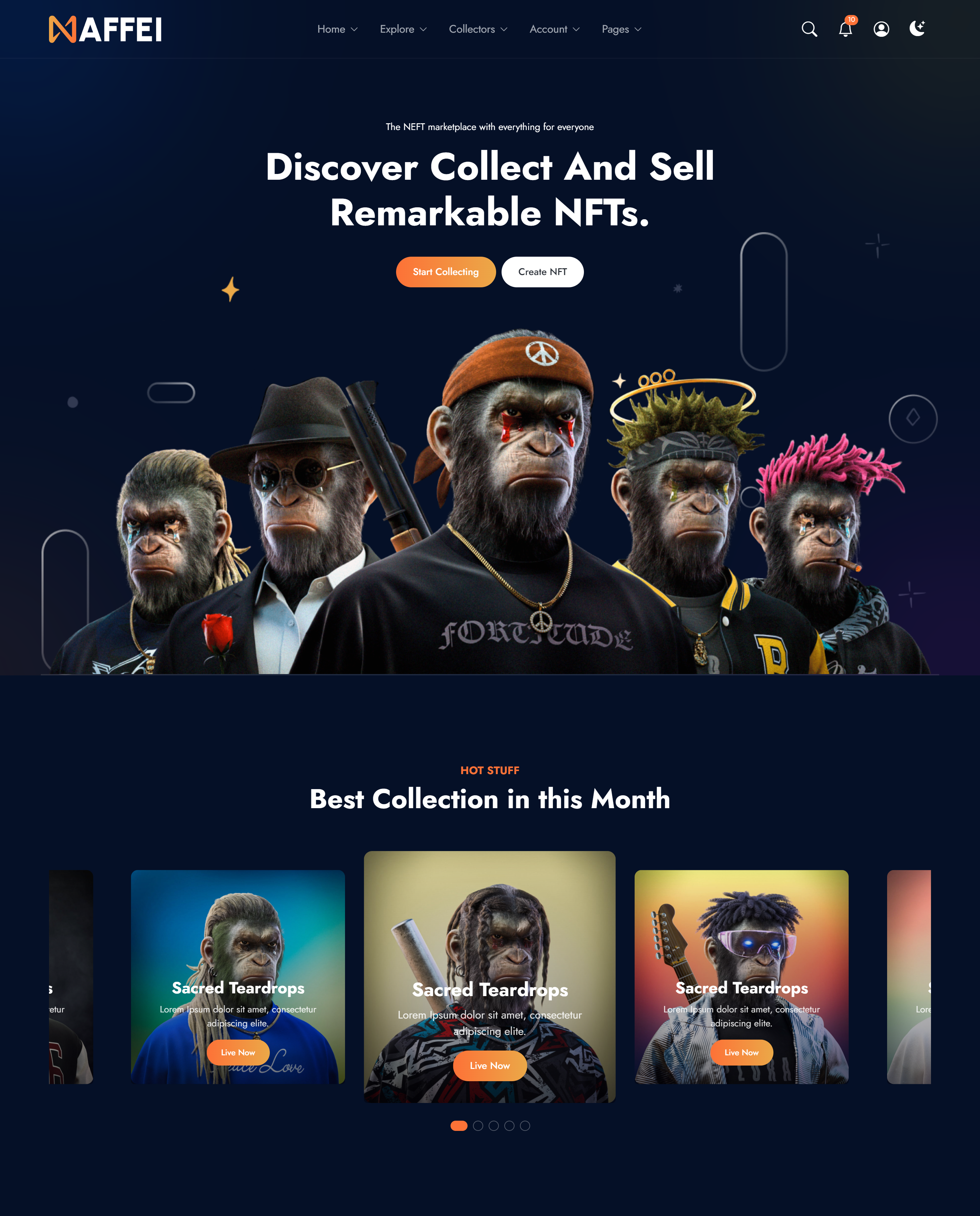 Maffei - NFT Marketplace Bootstrap 5 Templates bootstrap branding design graphic design illustration logo template theme ui vector