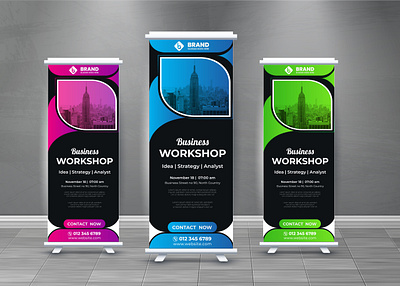 Eye-catching,Vibrant and Versatile Roll-Up Banners design design graphic design roll up banner