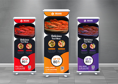 Eye-catching,Vibrant and Versatile Roll-Up Banners design graphic design vibrant colors