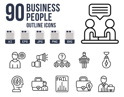 Business People Icons business company design icon icons illustration illustrator management office people vector