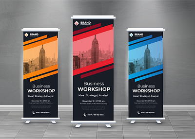 Eye-catching,Vibrant and Versatile Roll-Up Banners creative visuals ui