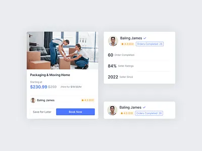 Service Booking Card beautiful beautiful card card dashboard design landing page saas saas app service software ui ux website