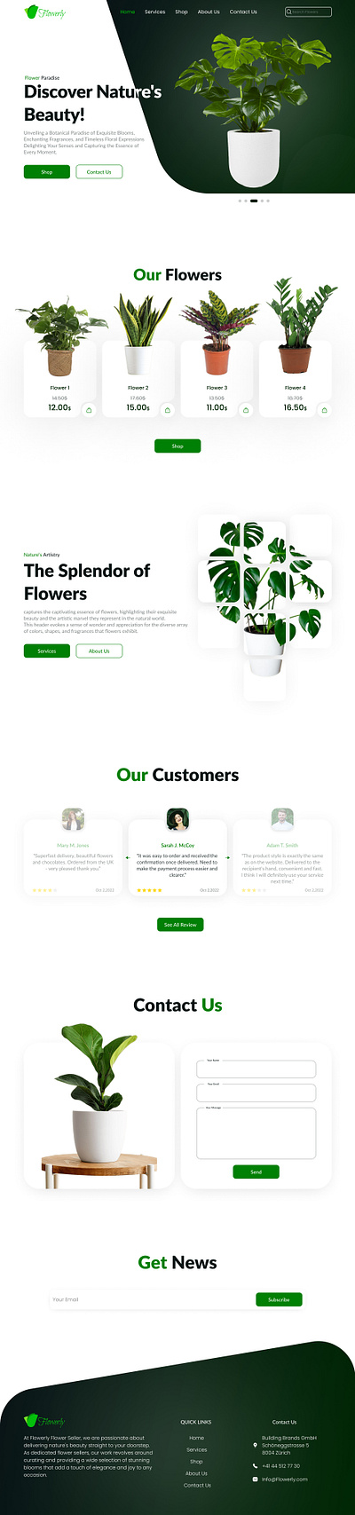 Flower Shop design figma flower flower shop graphic design landing page product design ui ui design uiux ux web