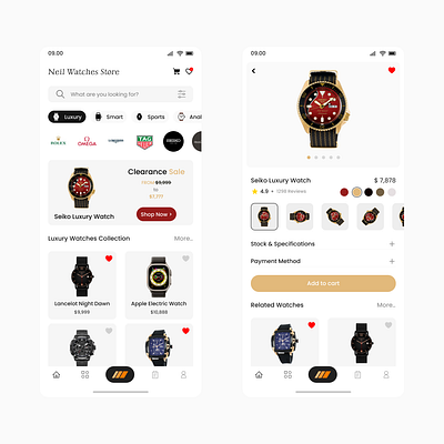 Watch App Design app app design appdesign branding design e commerce ecommerce illustration logo mobile app ui uidesign uiux ux uxdesign uxui watch watch app