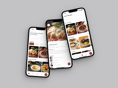 Recipe App Design: A Modern and User-Friendly Interface app design typography ui ux