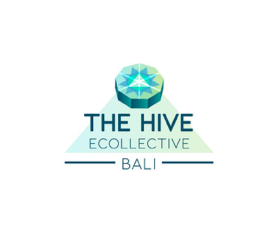 The hive Ecollective 3d branding logo