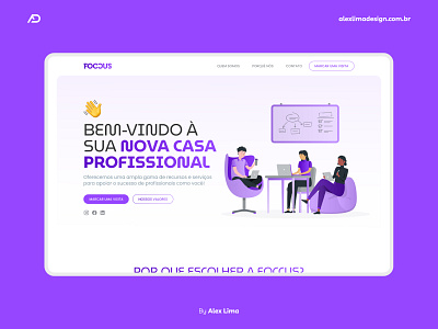 Foccus Landing Page branddesign branddesigner branding design designer para web figma figmadesign graphic design identidade visual illustration landing page logo page design ui uidesigner uiux uxdesigner vector web webdesigner