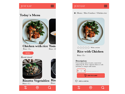 Online.shopping.food app design ui ux