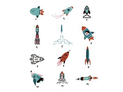 Style Explorer — Rockets digital illustration illustration procreate rocket space spaceship style