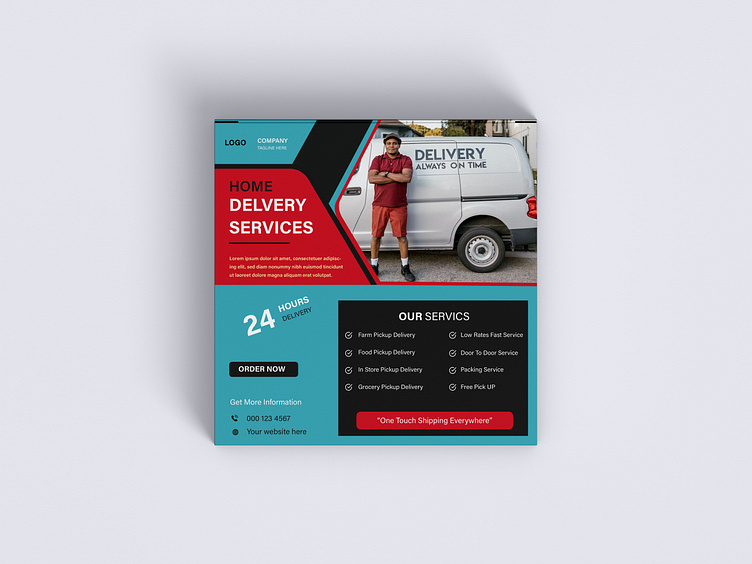 Delivery Courier Service Banner & Post by ROYAL IT LAB on Dribbble