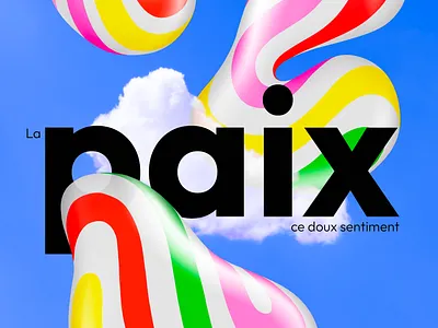 La Paix colorful digital art digital painting font futura illustration joyful peace pop art positive vibes rainbow typeface typography