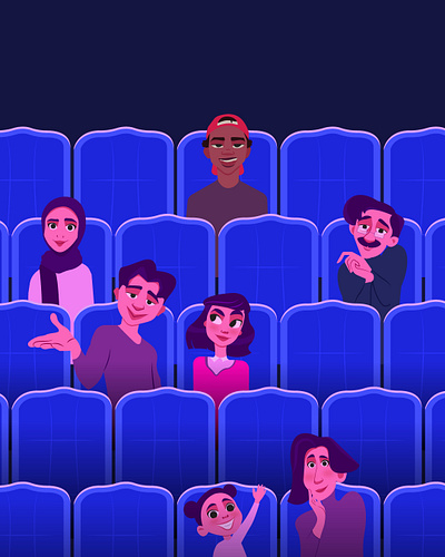 Movie night illustration illustrator vector vectorart vectorillustration