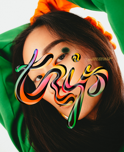 Trippy Lettering branding calligraphy colourful digital art digital painting font graphic design handdrawn illustration lettering logo playful psychedelic trippy typeface typography