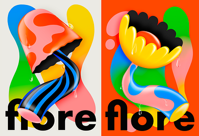 Sexy Boy colourful design digital art digital painting flower graphic design illustration mushroom playful psychedelic trippy typeface