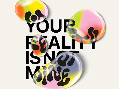 Realities colourful design digital art digital painting graphic design illustration playful quote typeface