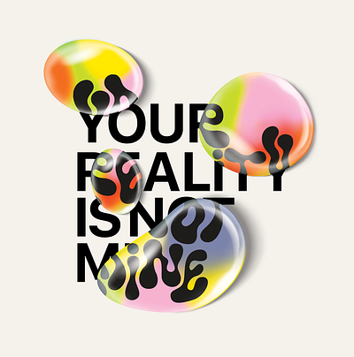 Realities colourful design digital art digital painting graphic design illustration playful quote typeface