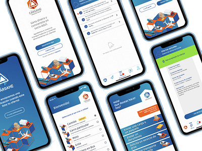 Cargame: a cargo network service branding graphic design logo ui