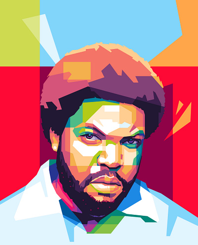 Ice Cube wpap popart art avatar caricature cartoon design icecube illustration popart rap singer vector