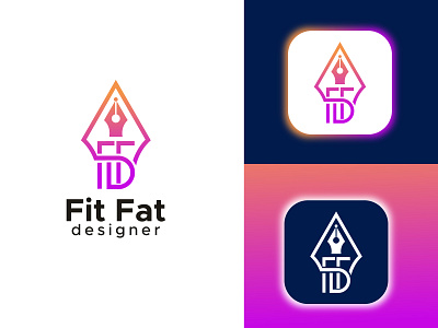 Fit Fat Designer - logo design abstract app logo brand identity branding creative logo icon logo logo logo design logos minimal logo minimalist logo modern logo symbol vector