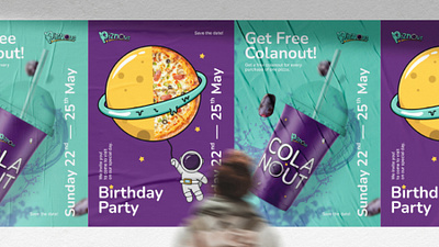 Piznout - Poster Design adobe advertising branding brochure flyer food graphic design illustration layout pizza poster print design restaurant vector