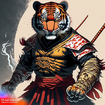 Samurai Japanese Tiger cub science tiger