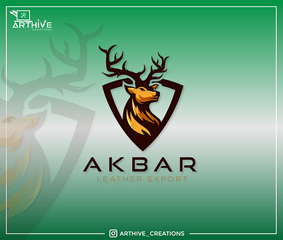 Logo Design For Akbar Leather branding design graphic design illustration illustrator logo photoshop social media design ui vector