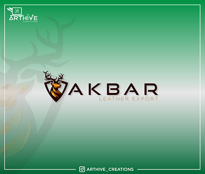 Logo Design For Akbar Leather branding design graphic design illustration illustrator logo photoshop social media design ui vector