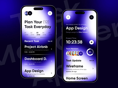 Task Manager App animation app app design awe design ios manager app mobile app task app task manager app ui
