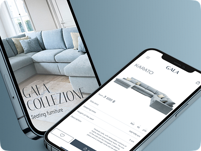 Furniture site concept branding design ui