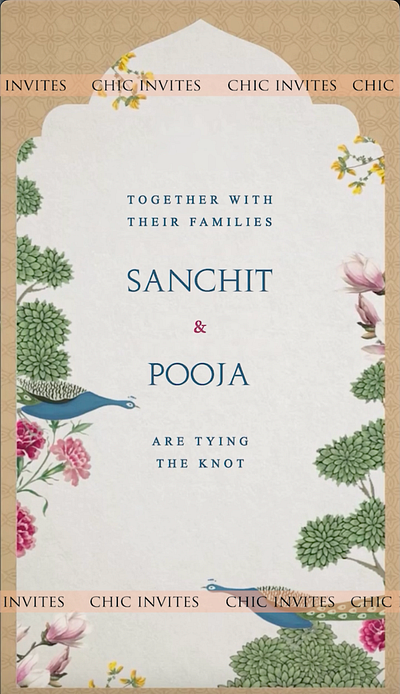 Sanchit & Pooja Wedding branding digital invites graphic design logo wedding wedding e invites wedding invitations wedding stationery wedding wardrobe whatsapp wedding invites